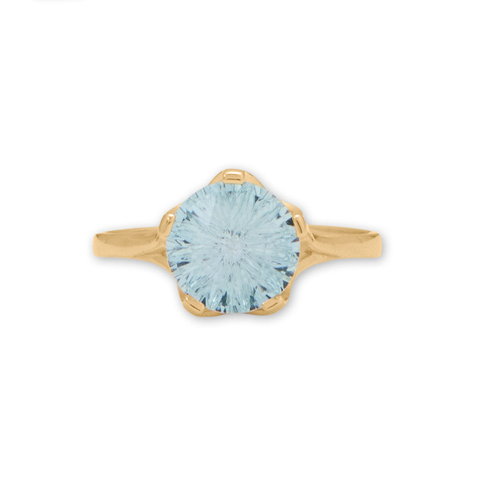 人気アイテムランキング Sky Cut Precision Gold Karat 14 Blue Gems Casanova – Ring Topaz アクセサリー