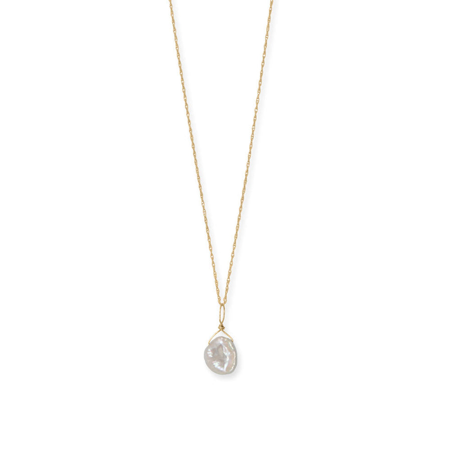 16" 14 Karat Gold Birthstone Necklace (-December)