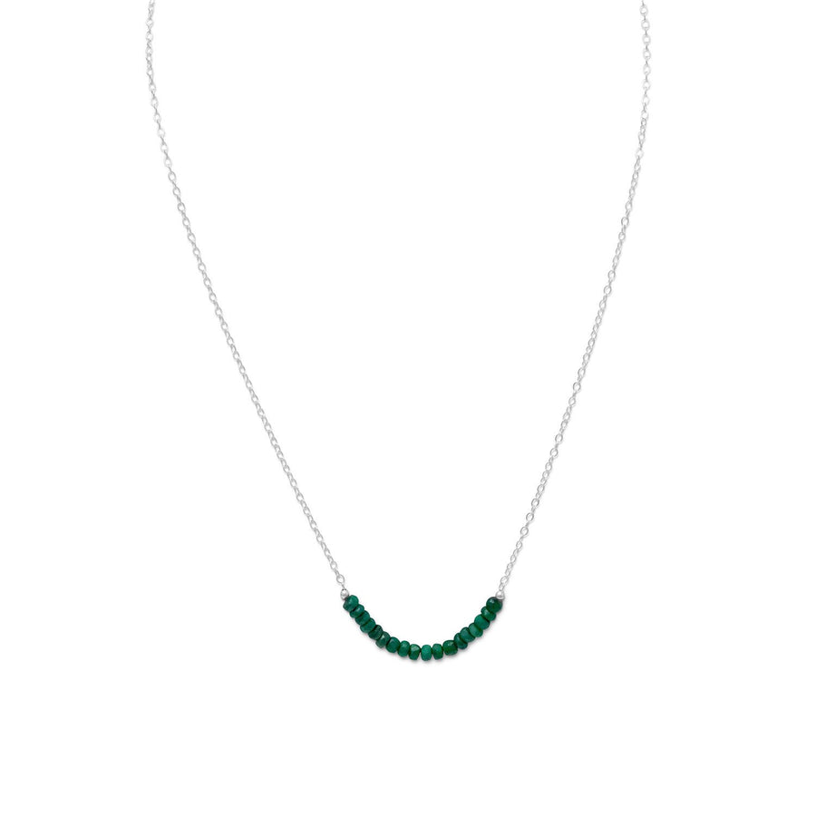 Faceted Beryl Bead Necklace - May Birthstone