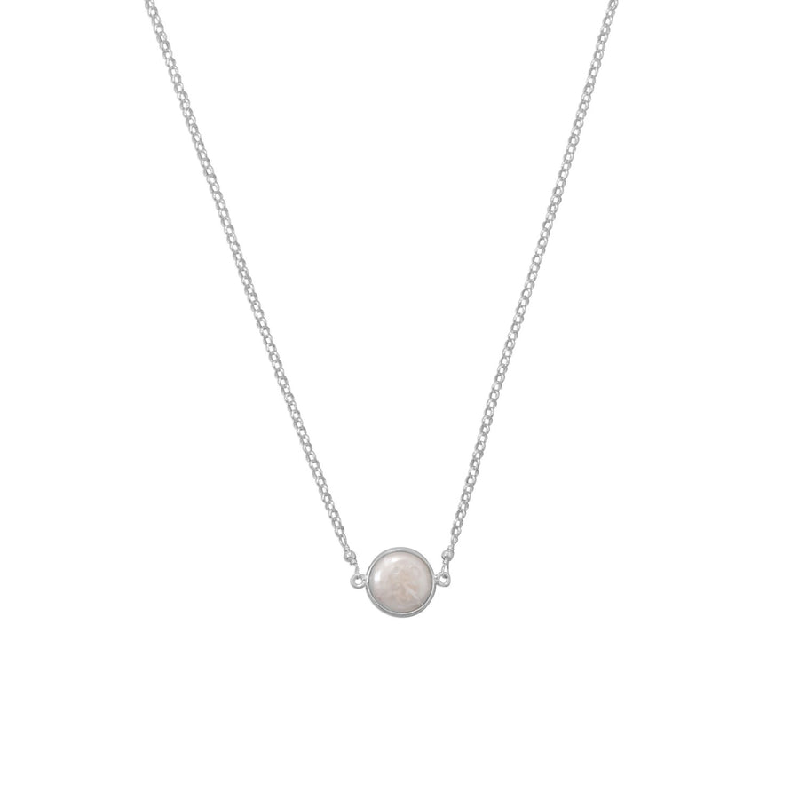 Sweet Simplicity! Cultured Freshwater Coin Pearl Necklace