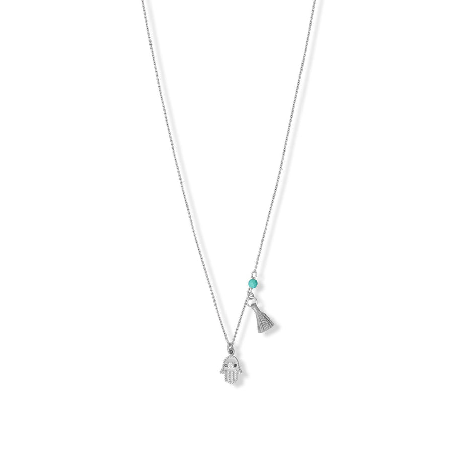 16" + 2" Teeny Tiny Tassel Necklace