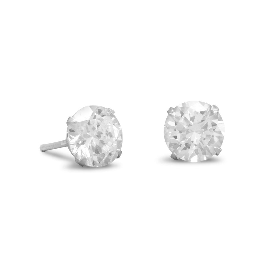 7mm CZ Stud Earrings