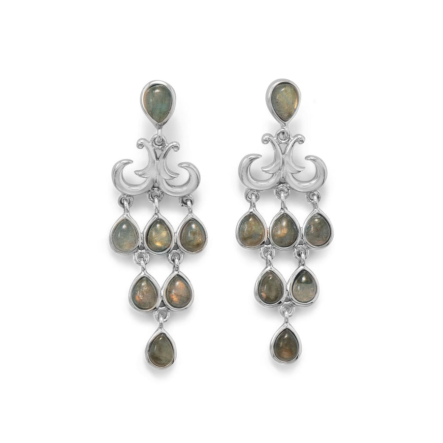 Pear Shape Labradorite Chandelier Earring