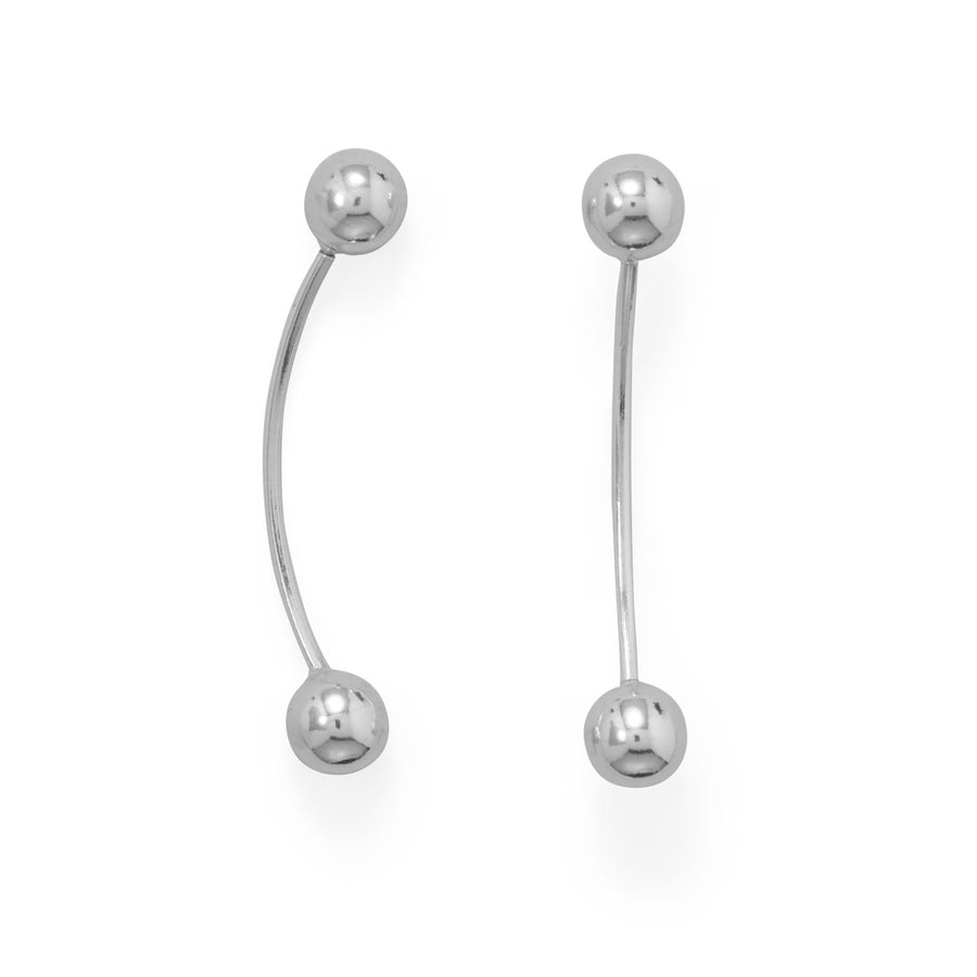 8mm Bead Front/Back Earring