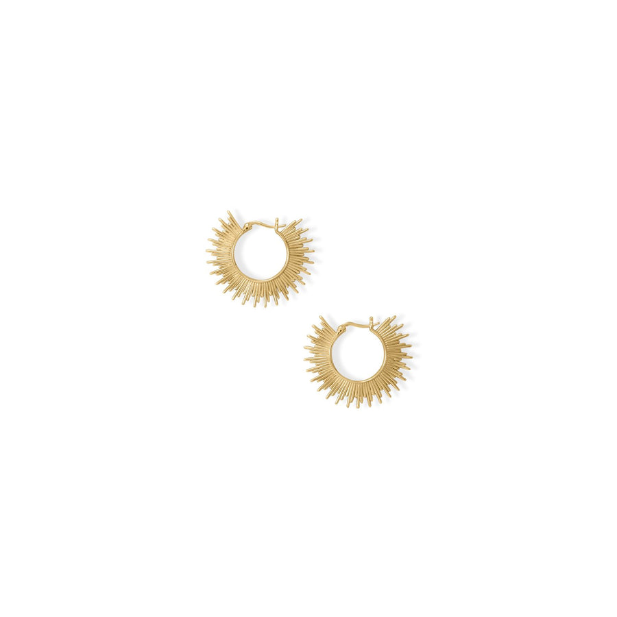 Shine On! 14 Karat Gold Plated Sunburst Earrings