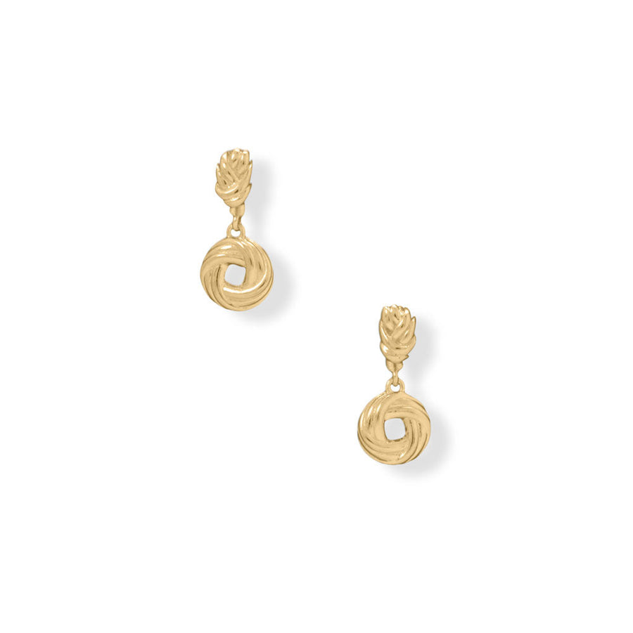 Stuck in Love! 14 Karat Gold Plated Love Knot Earrings