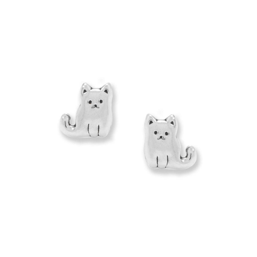 Sitting Kitty Stud Earrings