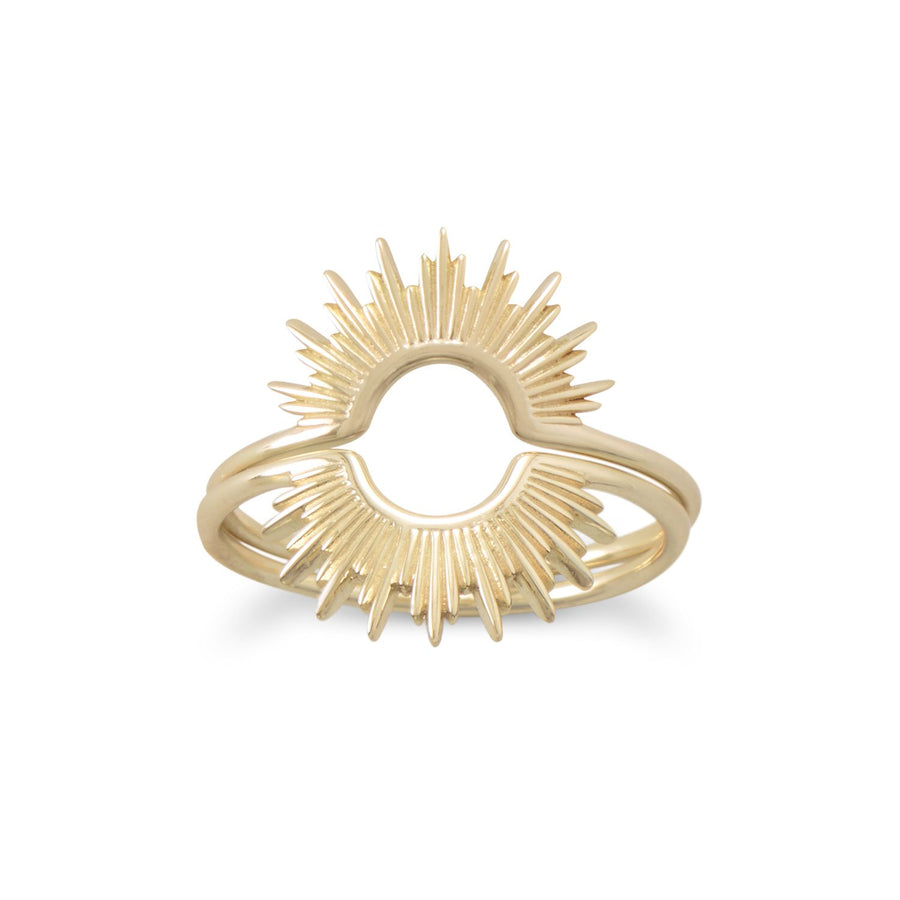 "Shine On!" 14 Karat Gold Plated Sunburst Ring