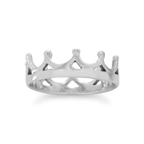 Rhodium Plated CZ Double Band Knuckle Ring